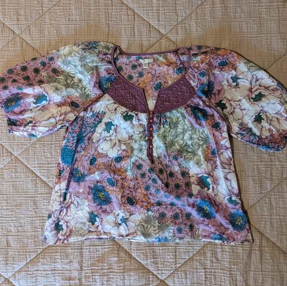 Kimchi & Blue Floral Boho top - Picture 3 of 8